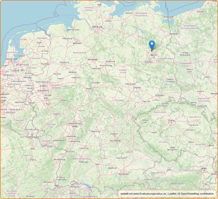 Lage von Oranienburg in Deutschland