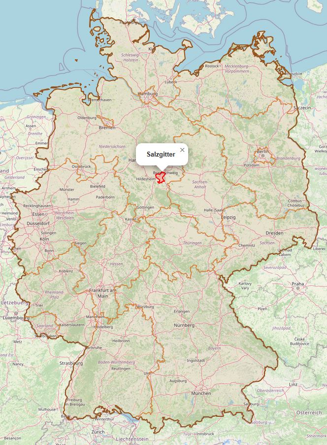 Lage von Salzgitter in Deutschland